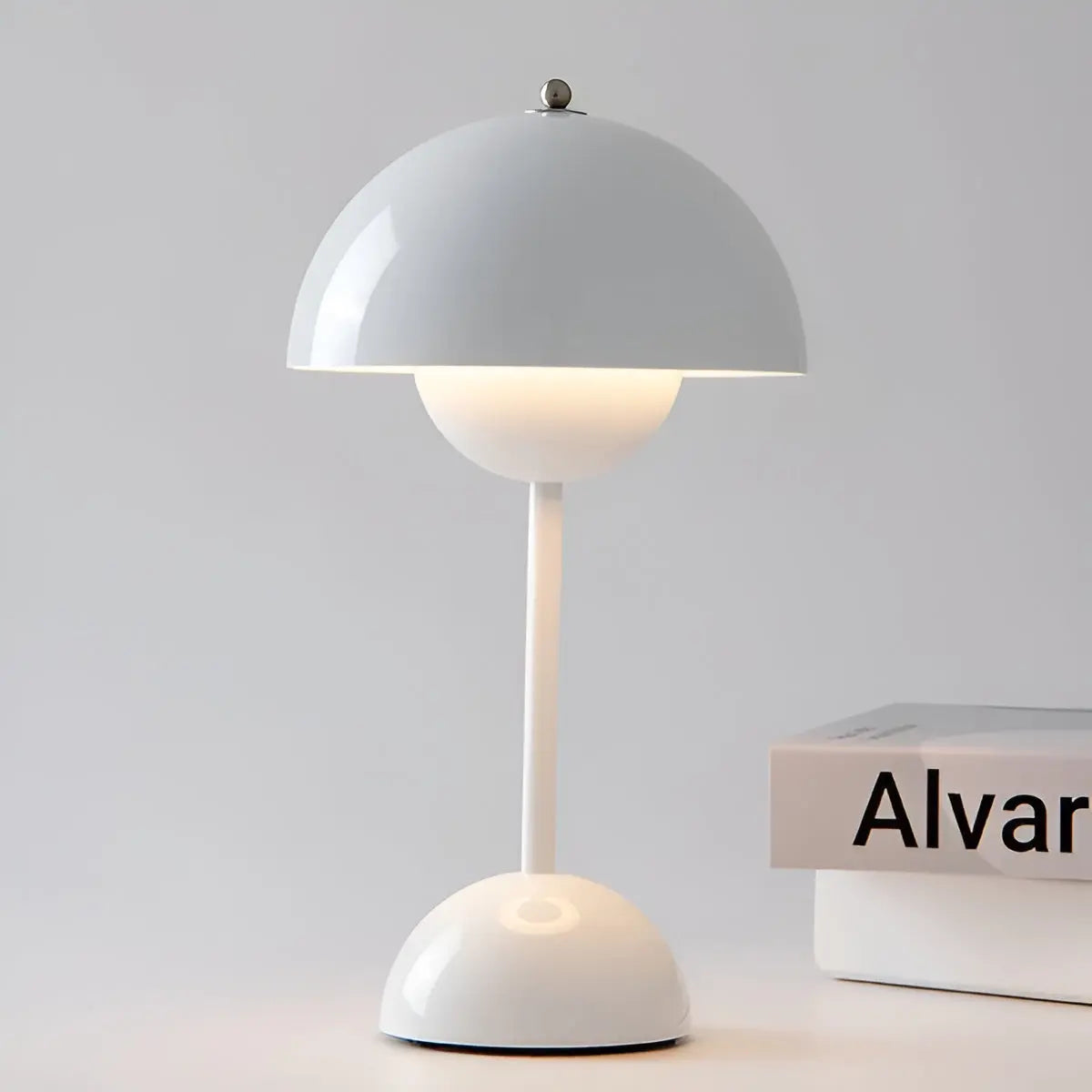 Bolora Portable Table Lamp with Semi-Circular Shade and Minimalist Design