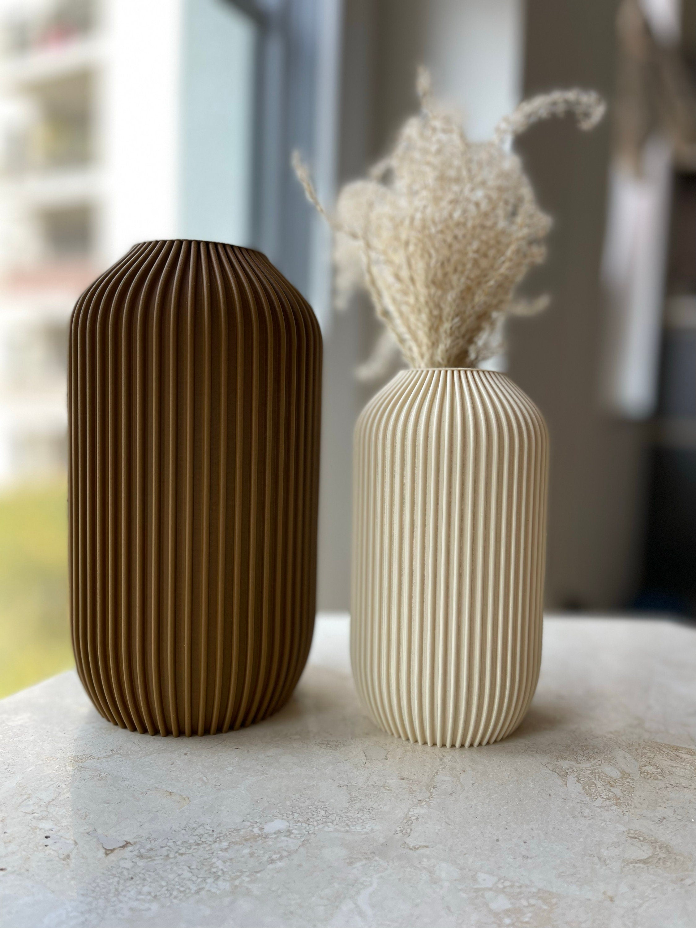 Ribbelvaas van bioplastic in 3D-printen