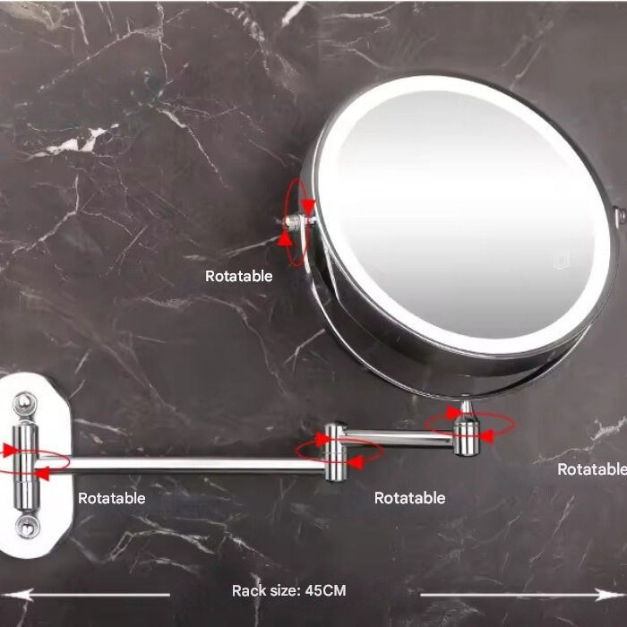LED Cosmetic Mirror Dimmable Lighted Mirror With Magnification