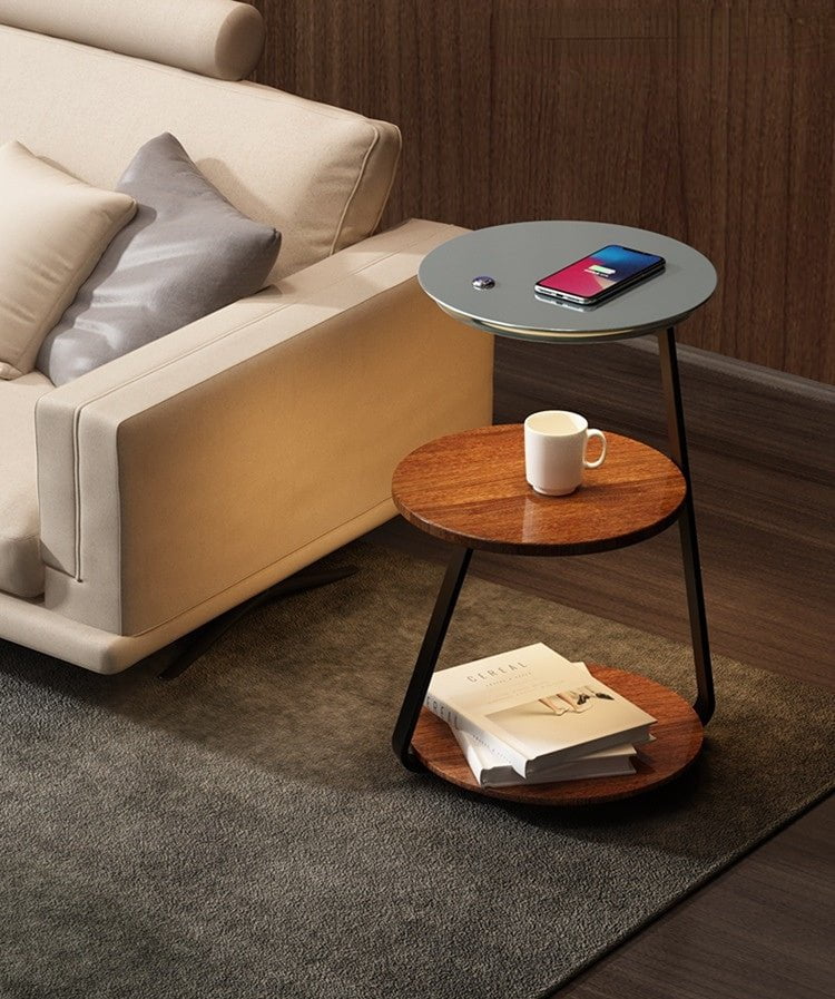 Signature Side Table Bedside Lamp in Modern Double-Layer Design