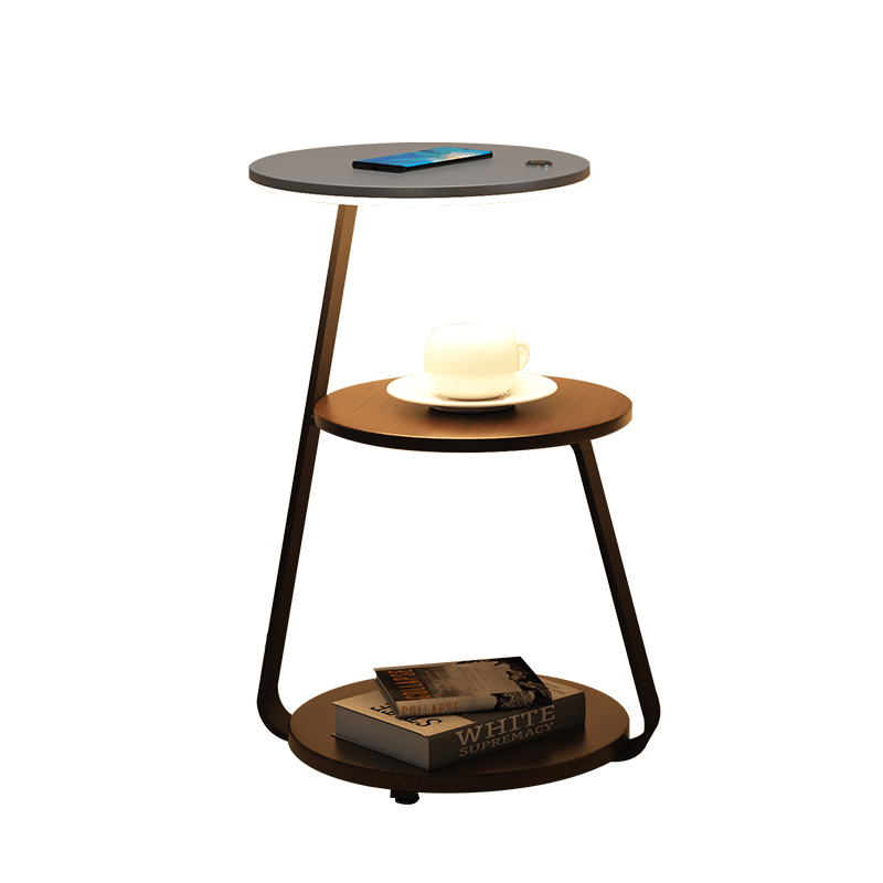 Signature Side Table Bedside Lamp in Modern Double-Layer Design