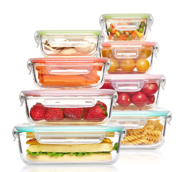 8-Piece Leak-Proof Meal Prep Containers Set with Secure Lids
