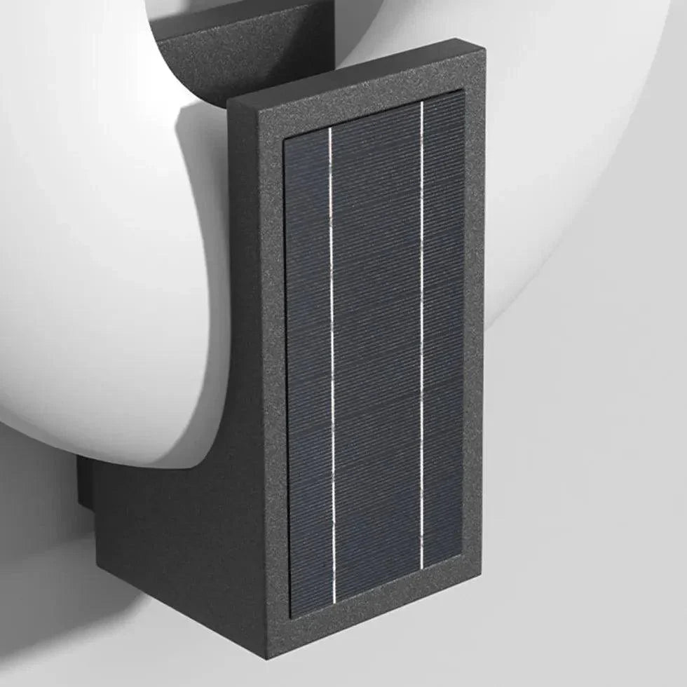 Solar energy decorative wall lanterns for outdoor spaces