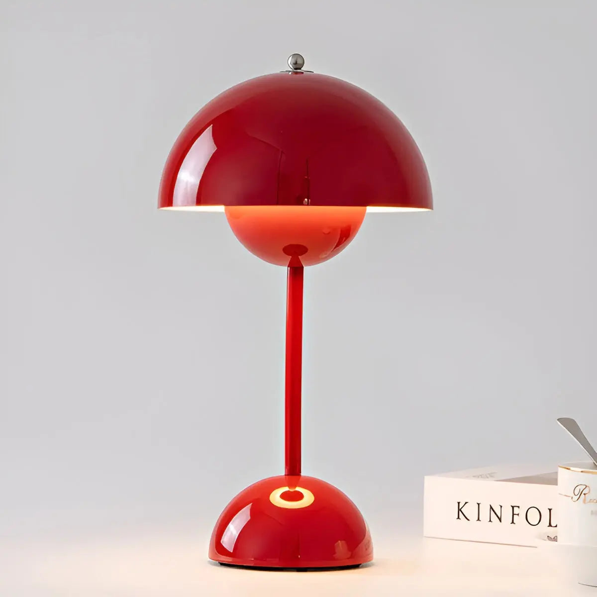 Bolora Portable Table Lamp with Semi-Circular Shade and Minimalist Design