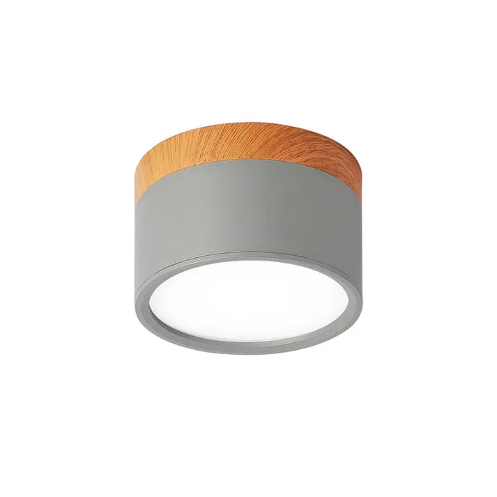 Minimalist Cylindrical LED Ceiling Light with Modern Dimmable Spotlight