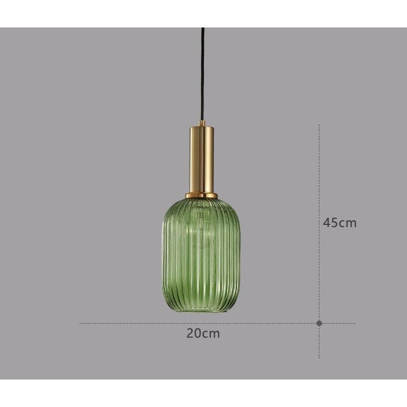 Vitralia Hanglamp van Gekleurd Glas in Retrostijl