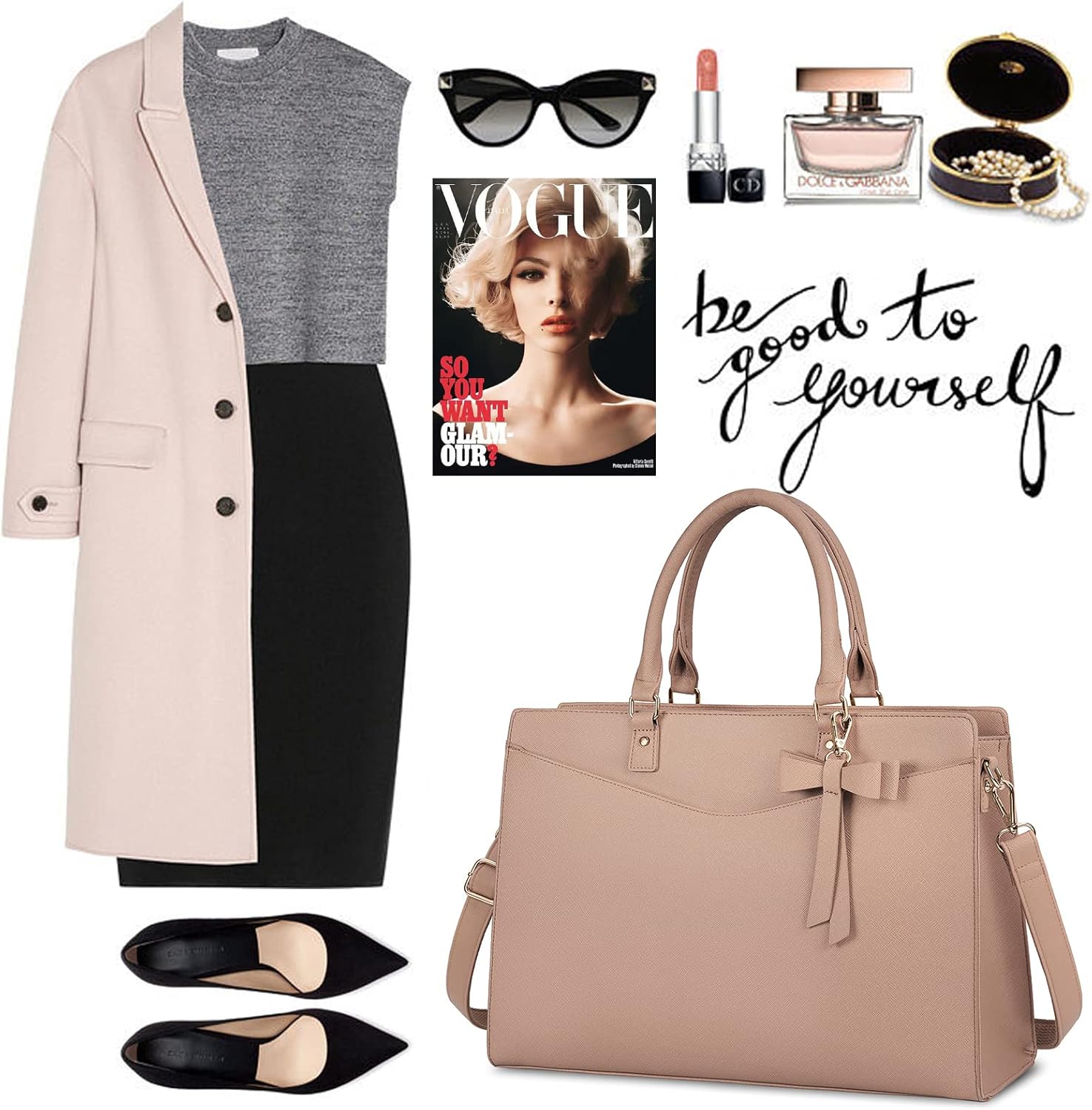 Women’s Work Laptop Tote Bag with Organised Multi-Compartment Layout