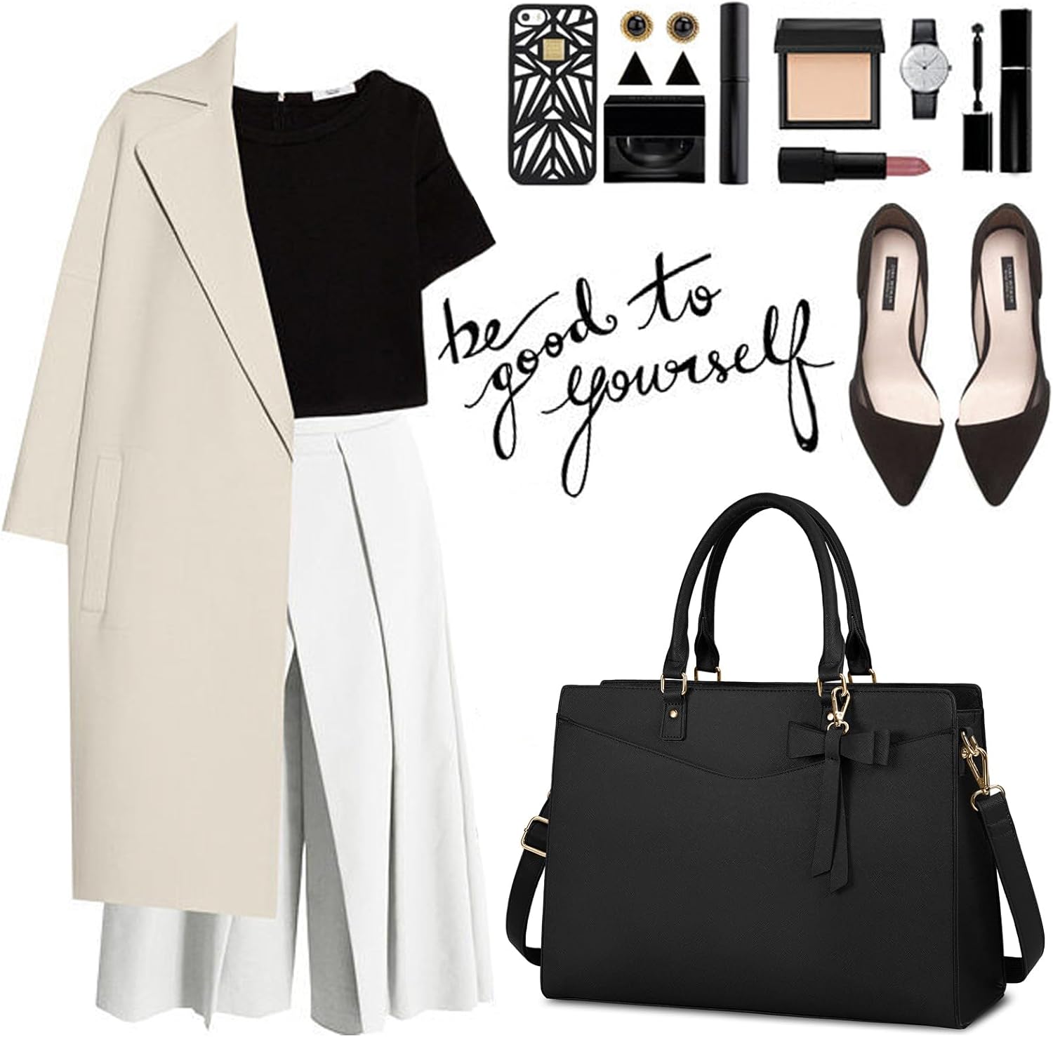 Women’s Work Laptop Tote Bag with Organised Multi-Compartment Layout