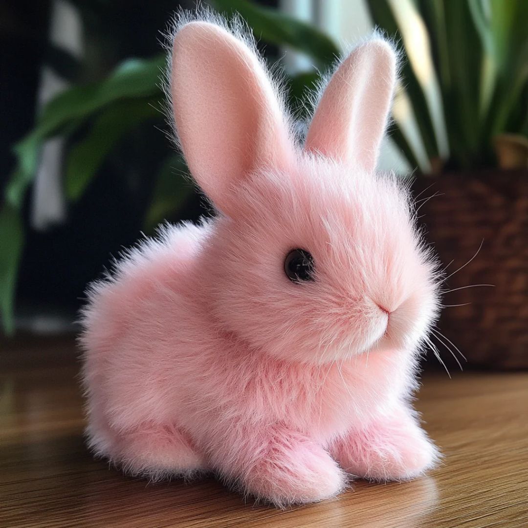 Plush Bunny Toy with Soft Fur and Details