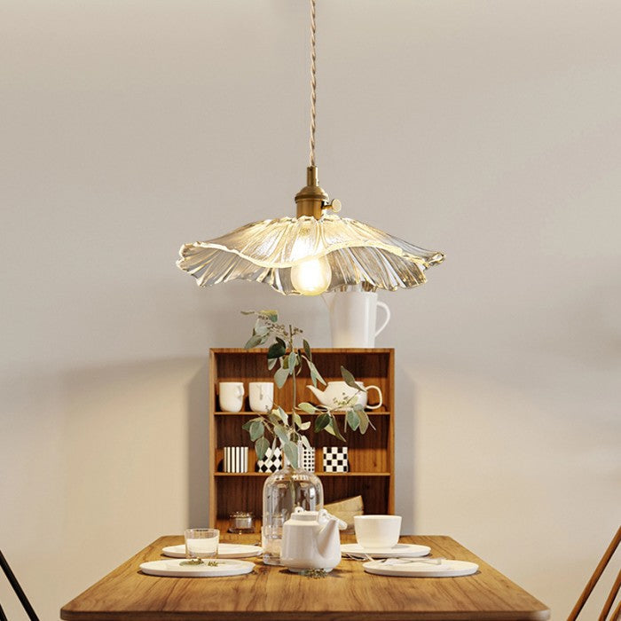 Vintage Inspired Glass Flower Pendant Ceiling Light