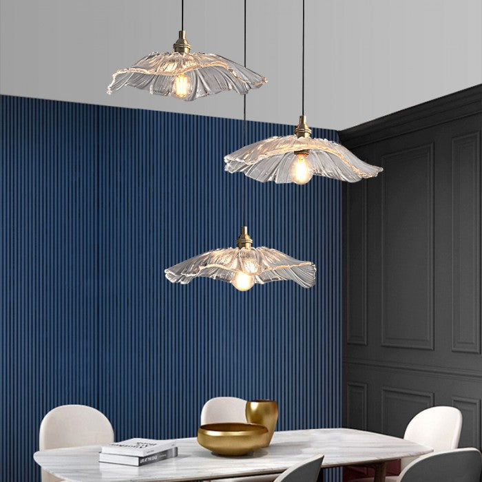 Vintage Inspired Glass Flower Pendant Ceiling Light