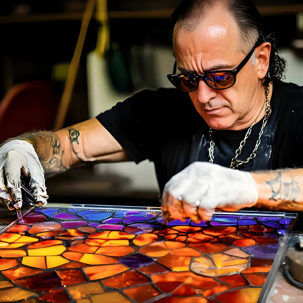 Whimsical Glass Cat Desk Lamp with Colour Changing Light