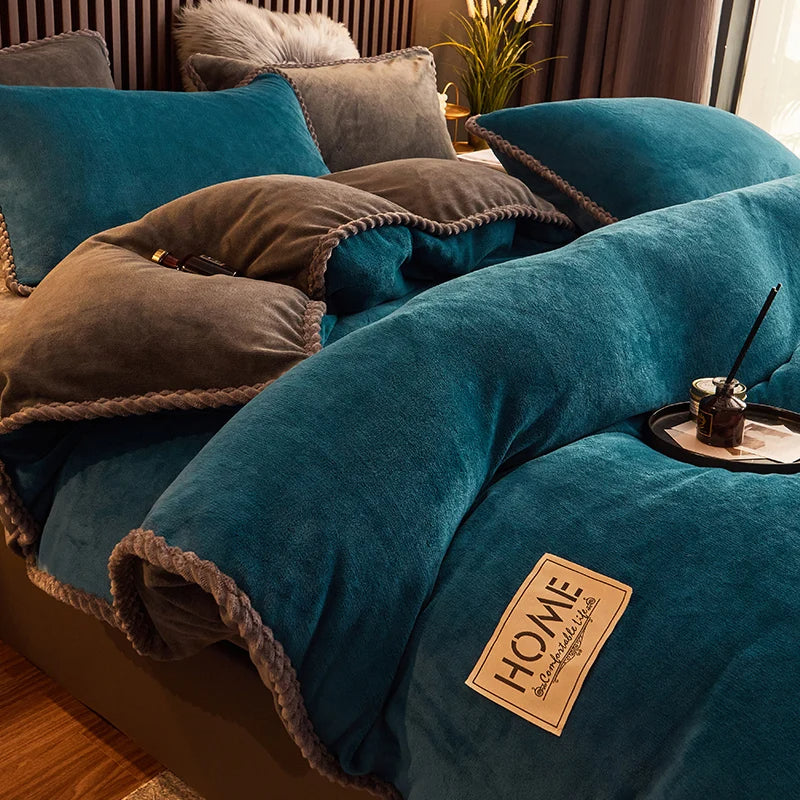 Winter Warm Duvet Cover Set Soft Touch Bedding