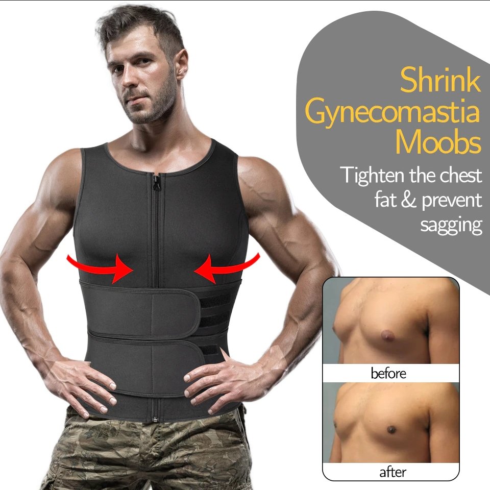 Men’s Sweat Vest Core-Shaping Fitness Vest for Faster Fat Burn