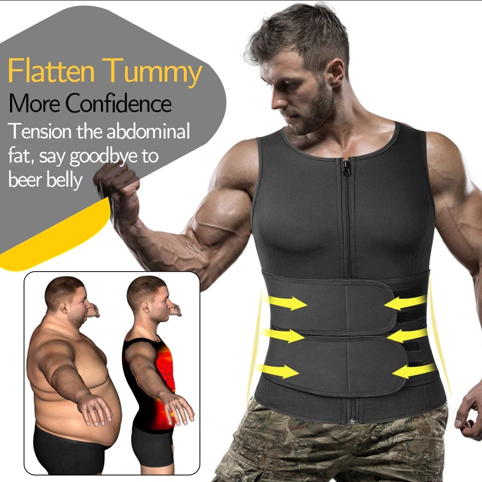 Men’s Sweat Vest Core-Shaping Fitness Vest for Faster Fat Burn