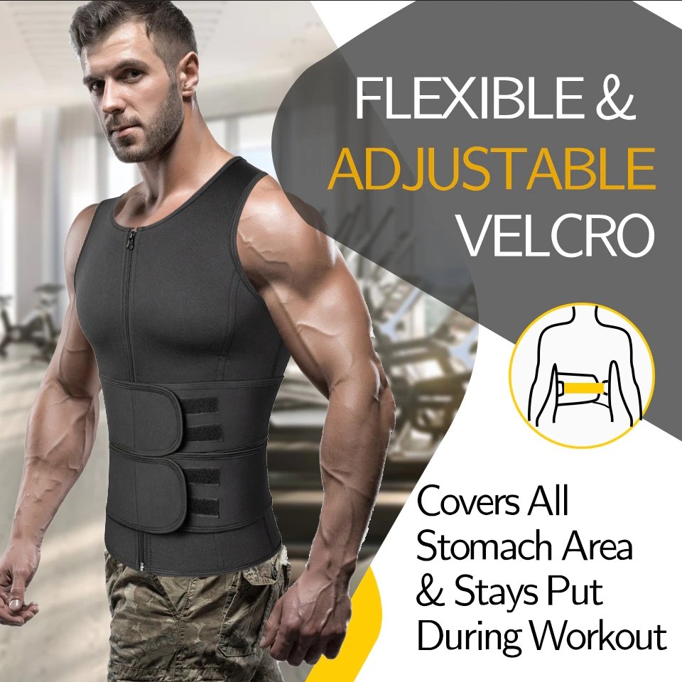 Men’s Sweat Vest Core-Shaping Fitness Vest for Faster Fat Burn