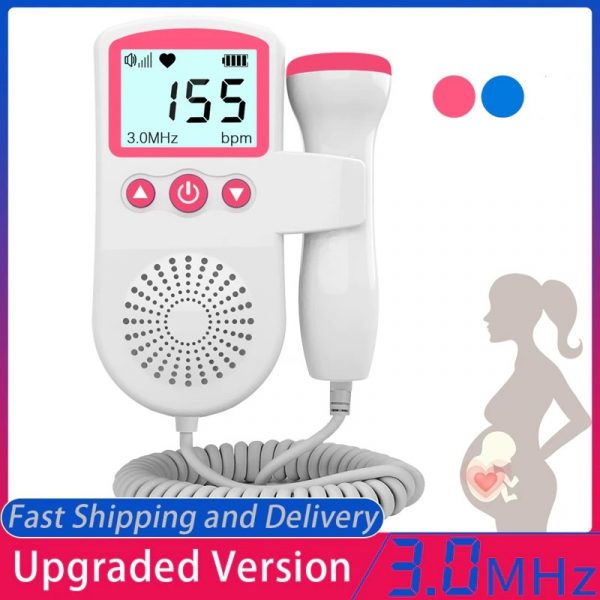 Fetal Doppler Heart Rate Monitor Baby Heartbeat Detector for Home Use