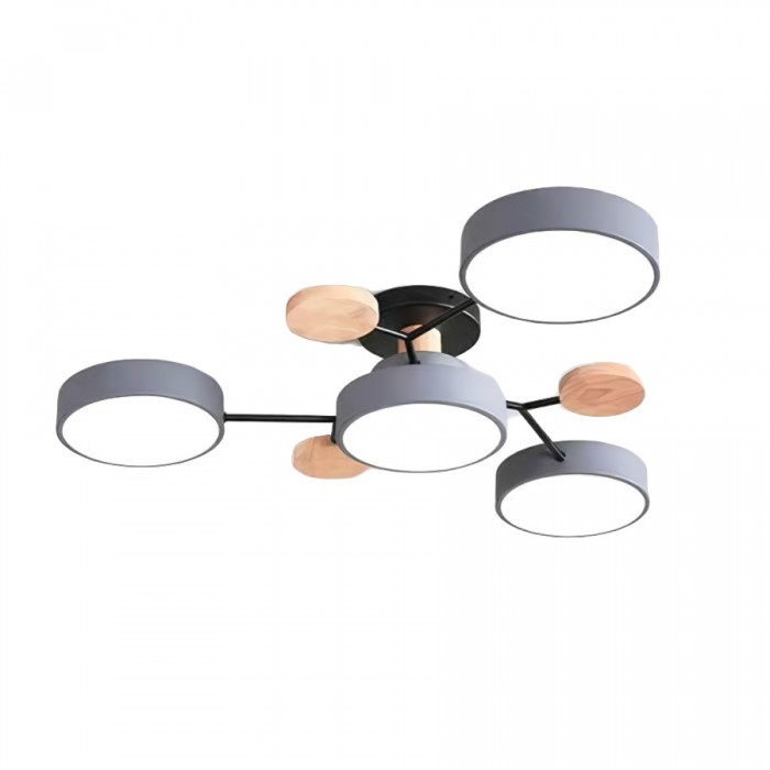 Modern LED Ceiling Light with Branched Design and Round Light Discs