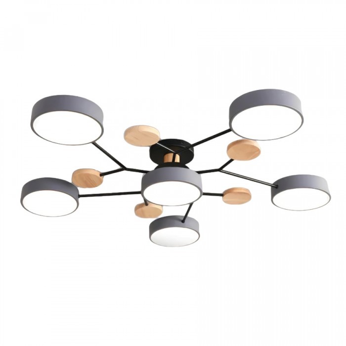 Modern LED Ceiling Light with Branched Design and Round Light Discs