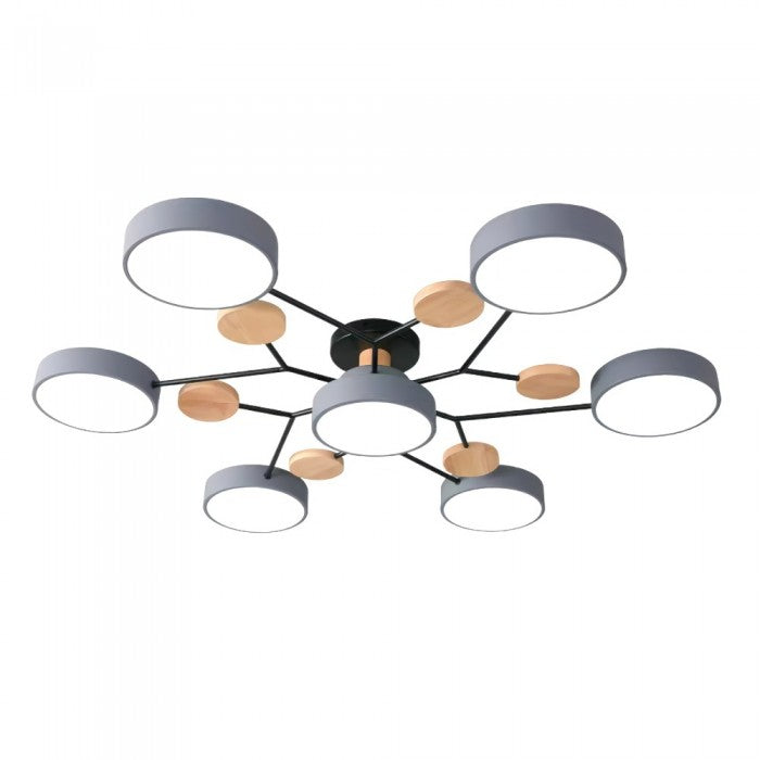 Modern LED Ceiling Light with Branched Design and Round Light Discs