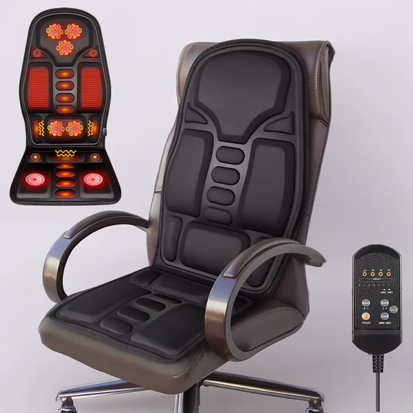 Portable Heated Massage Cushion for Chair and Car Seat