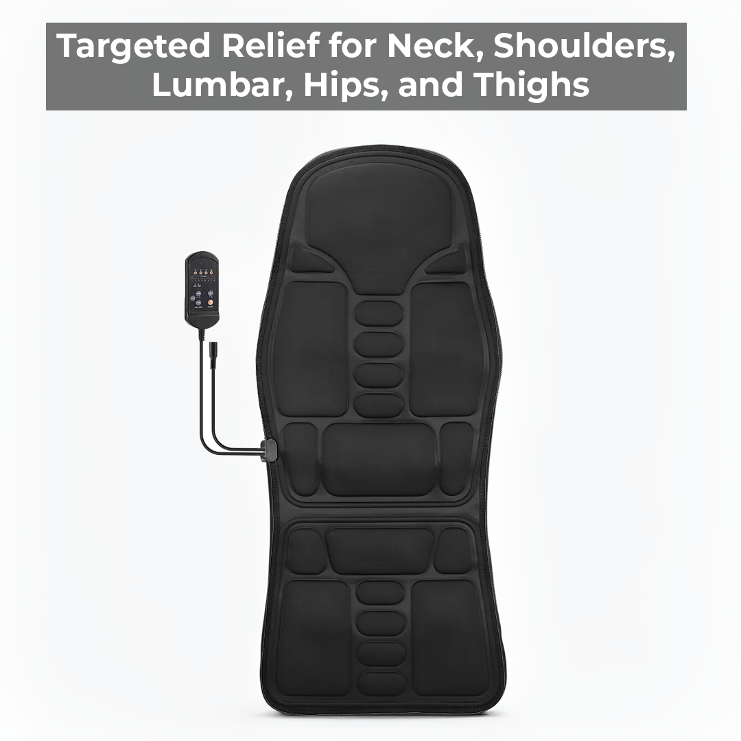 Portable Heated Massage Cushion for Chair and Car Seat