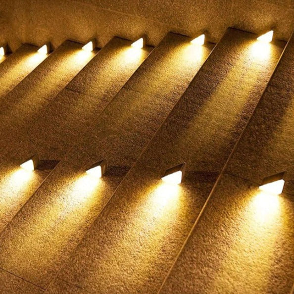Solar Step Lights Waterproof Outdoor LED Stair Lighting