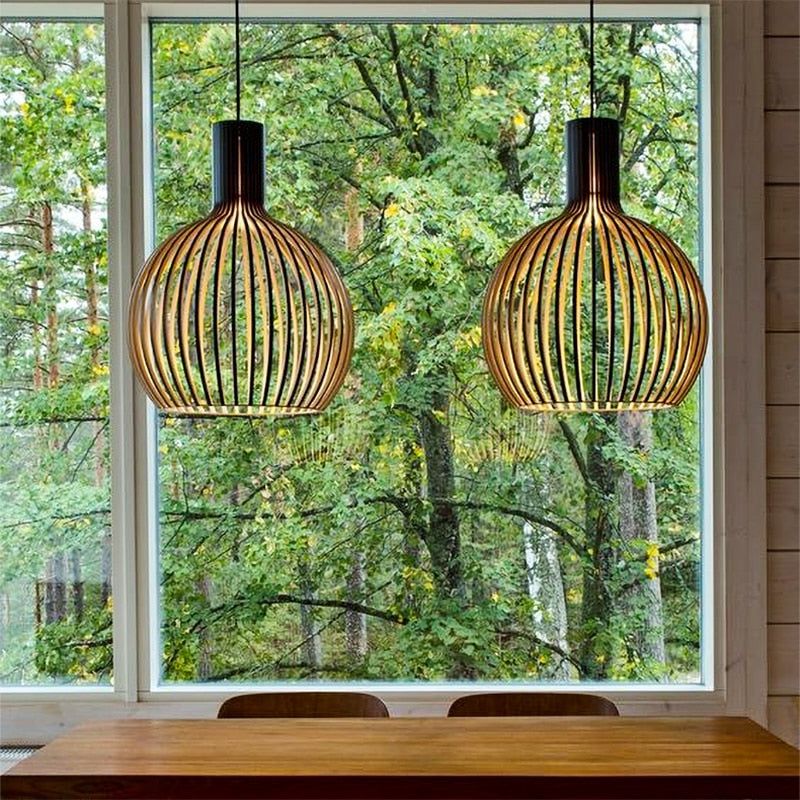LinoVerde Handgemaakte Houten Hanglamp