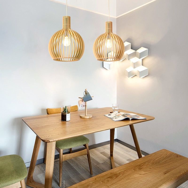 LinoVerde Handgemaakte Houten Hanglamp
