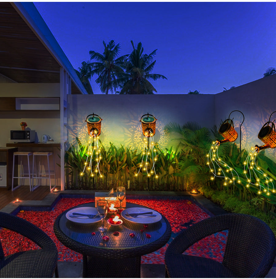 Solar-Powered Star Lantern Weather-Resistant Decorative Garden Lighting