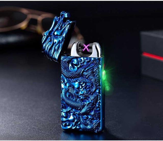 Windproof Flameless Plasma Lighter Portable USB Rechargeable