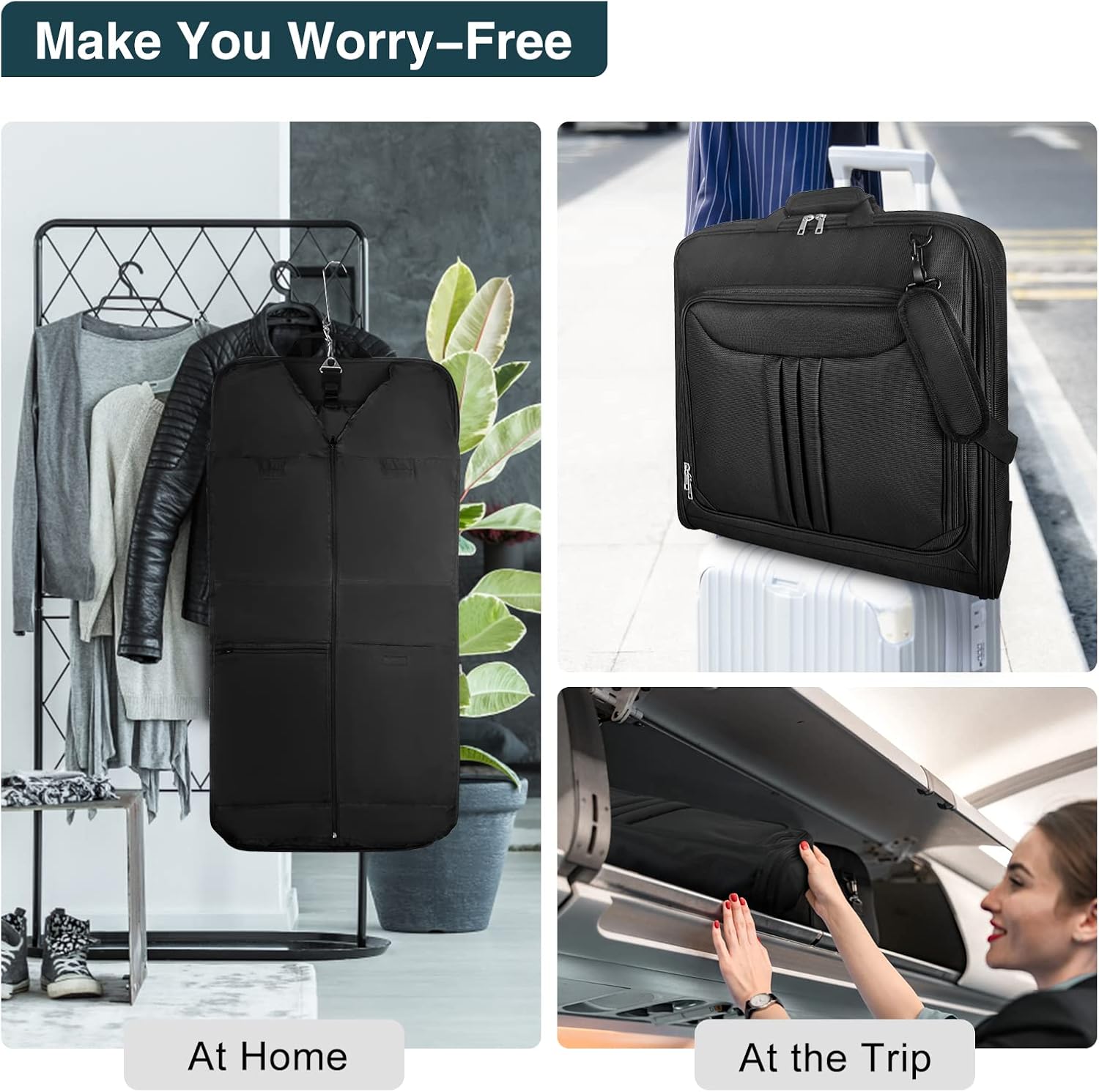 Waterproof Travel Garment Bag Foldable Carry-On Suit Case