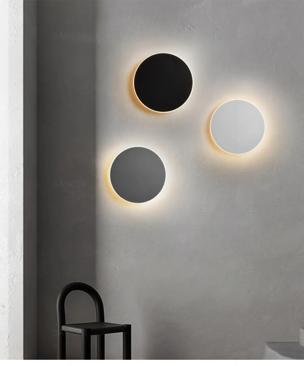 Sleek dome wall lamp round