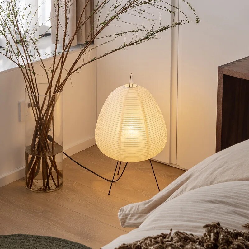 LED Japanese Rice Paper Table Lamp