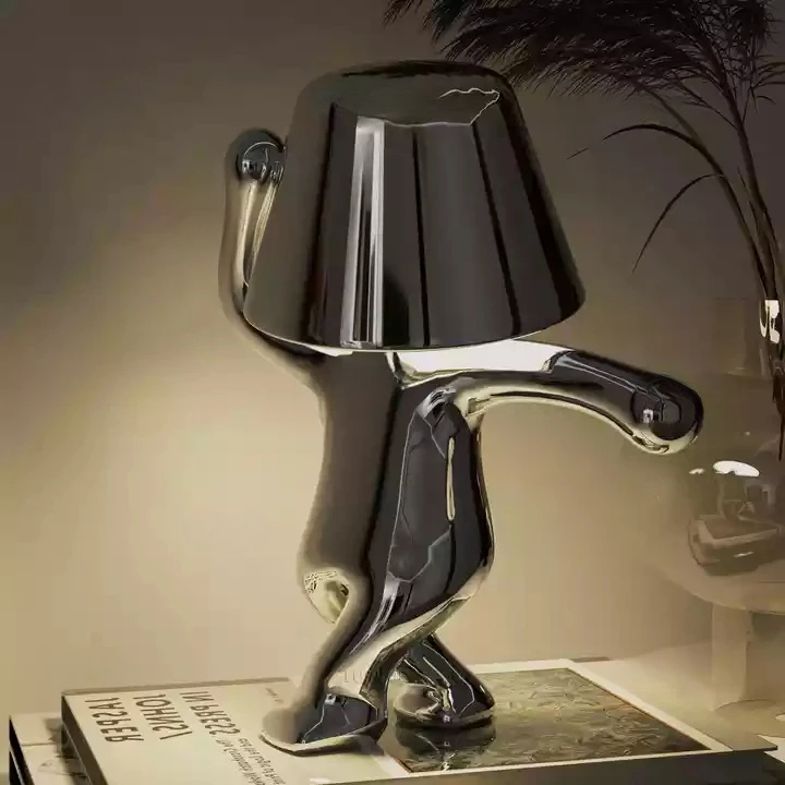 Lumofigo Sculpturale Tafellamp met Dansend Design en Glanzende Finish