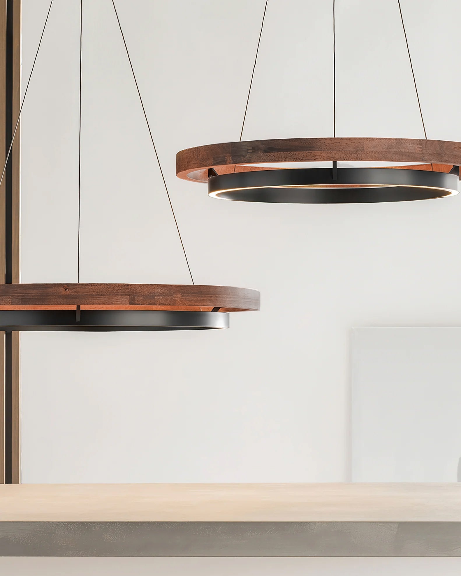 Modern Double Ring Design LED Chandelier for Living Room & Dining Area