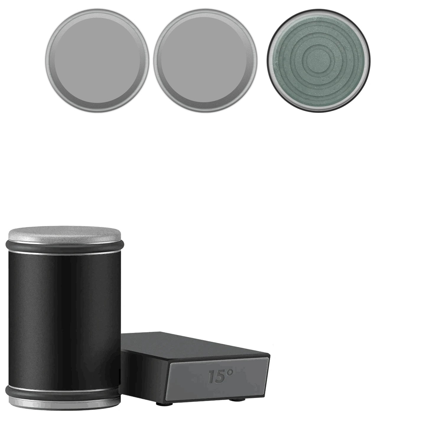 2-in-1 Rolling Knife Sharpener Dual-Angle Edge Tool with Magnetic Knife Holder