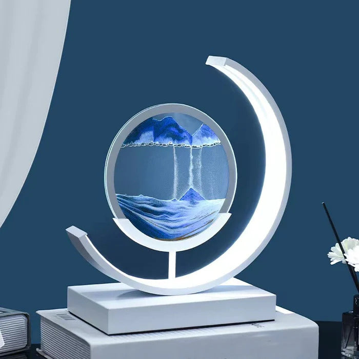 LED Sandscape Table Lamps for Living Rooms Flowing Sand Art with Adjustable Light