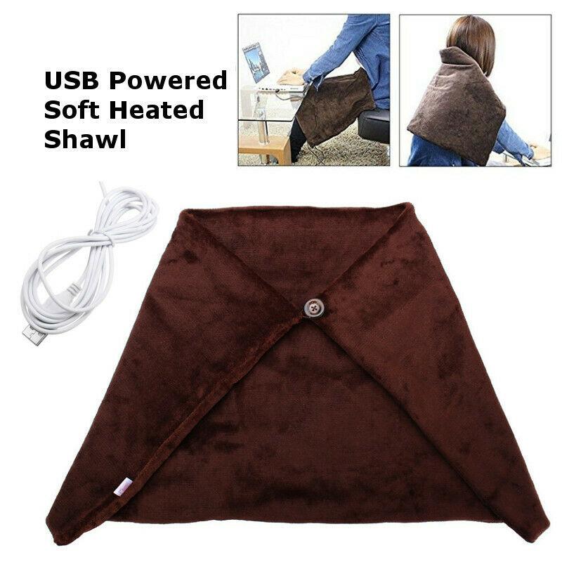 USB Heating Electric Blanket Shawl for Cozy Warmth Support Wrap
