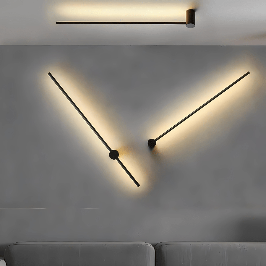 Modern Wall Light Sleek Black Design with LED Illumination