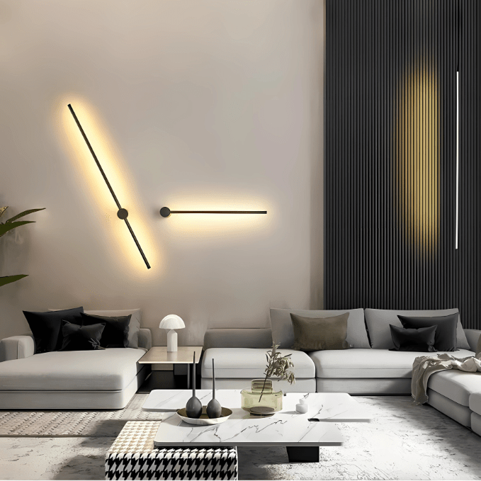 Modern Wall Light Sleek Black Design with LED Illumination