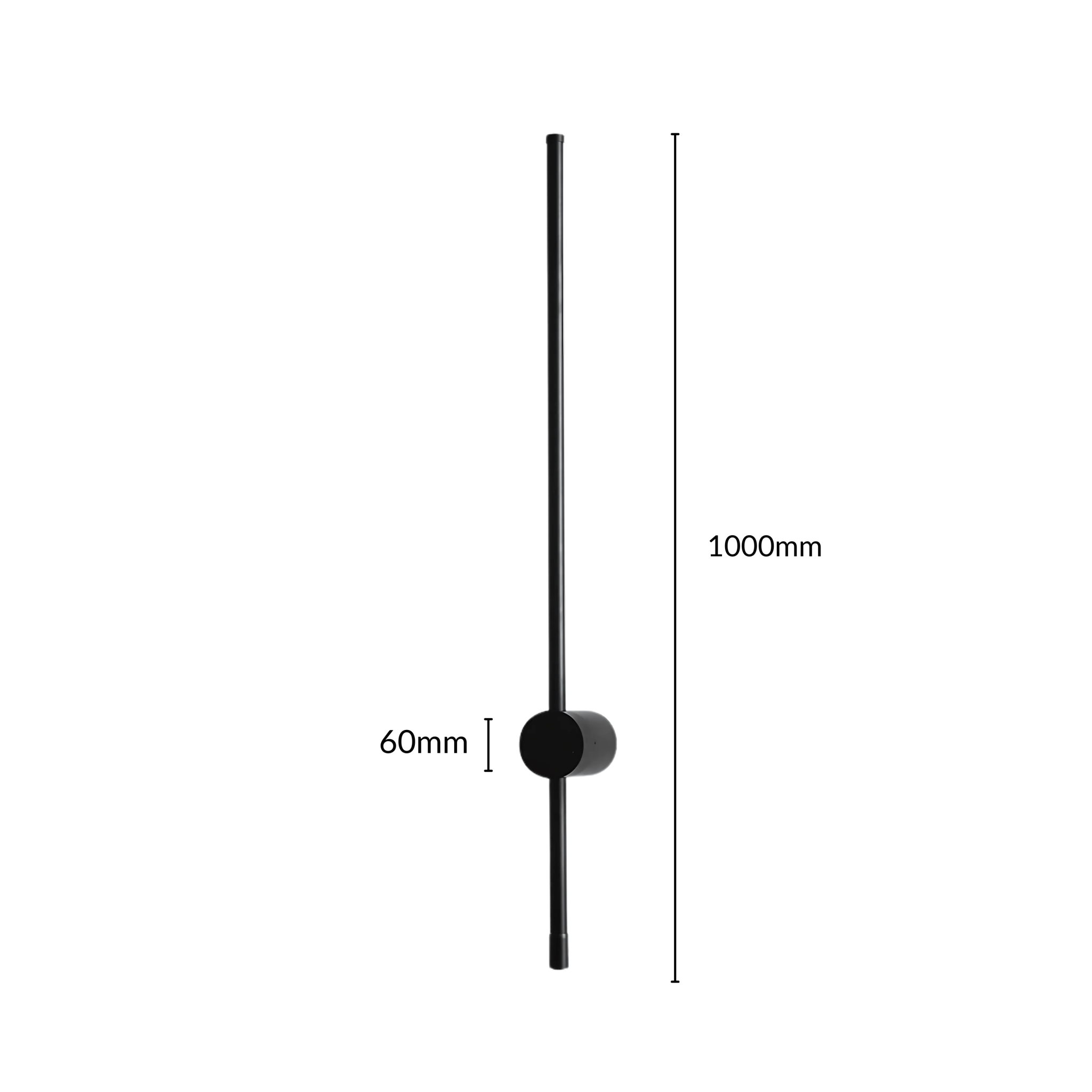 Modern Wall Light Sleek Black Design with LED Illumination