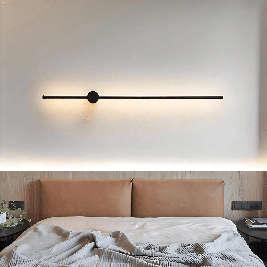 Modern Wall Light Sleek Black Design with LED Illumination