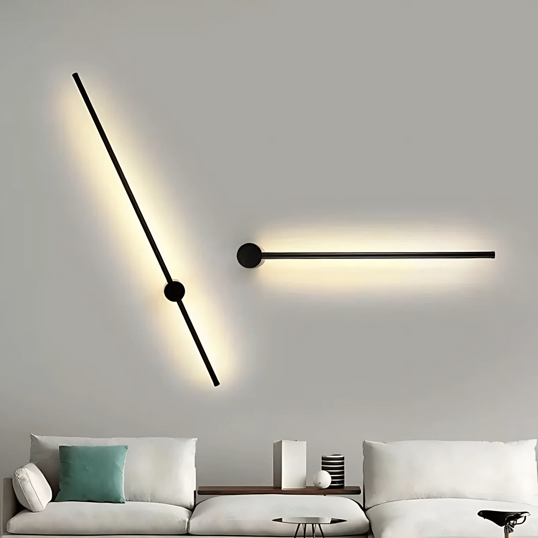 Modern Wall Light Sleek Black Design with LED Illumination