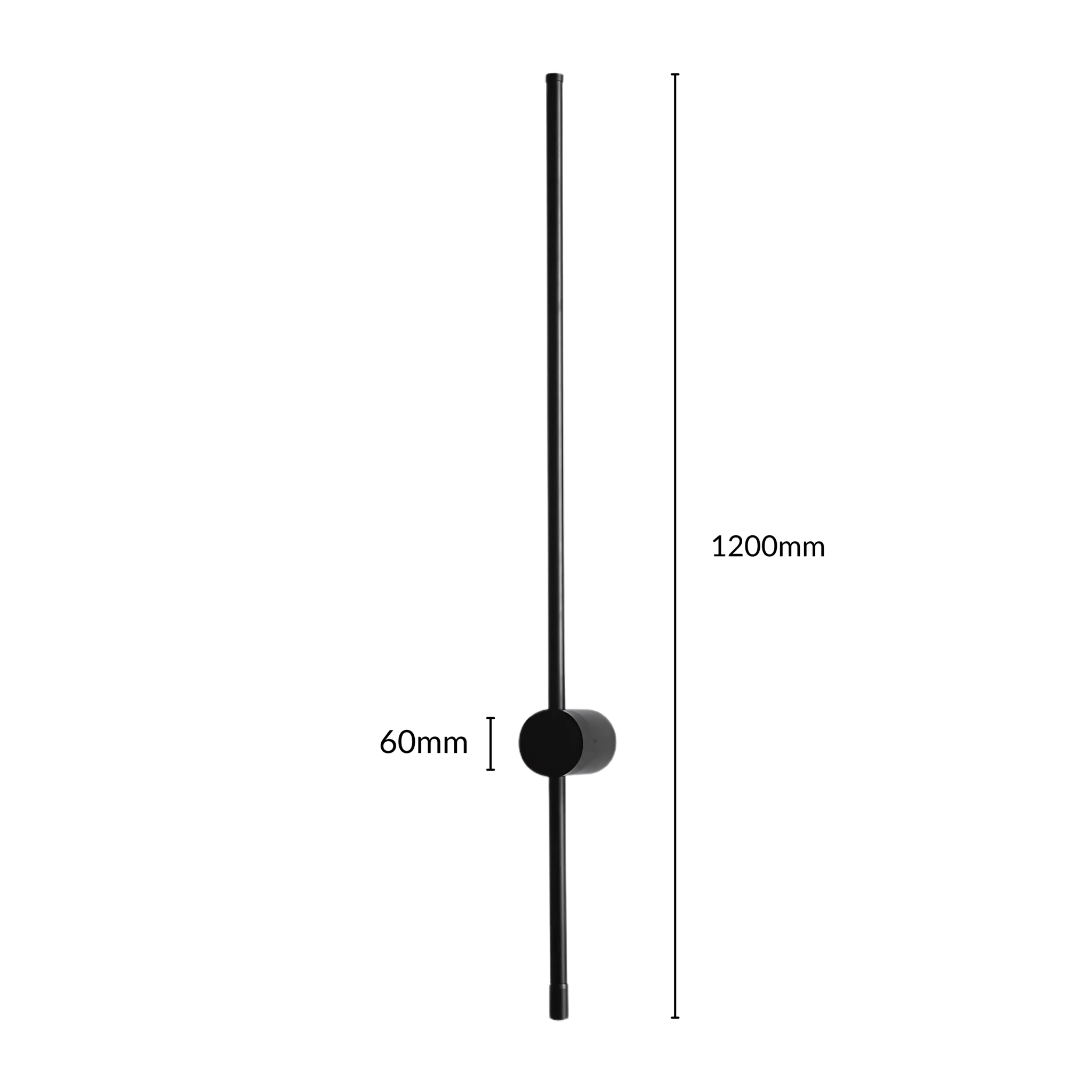 Modern Wall Light Sleek Black Design with LED Illumination