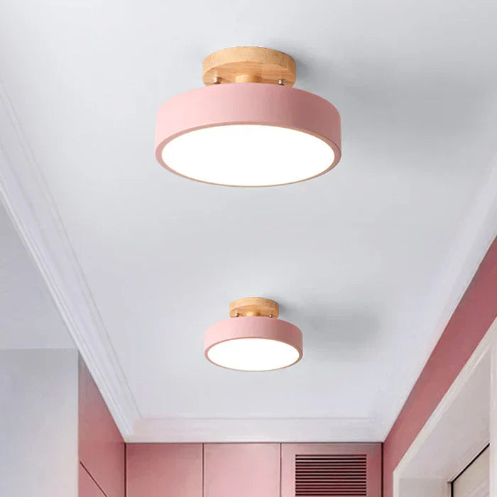 Scandinavian LED Ceiling Light Minimalist Semi-Flush Mount