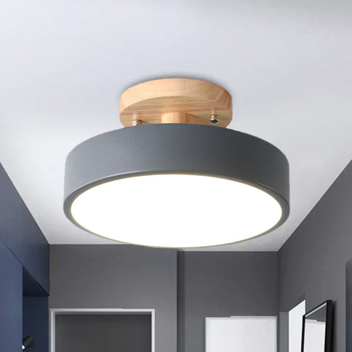 Scandinavian LED Ceiling Light Minimalist Semi-Flush Mount