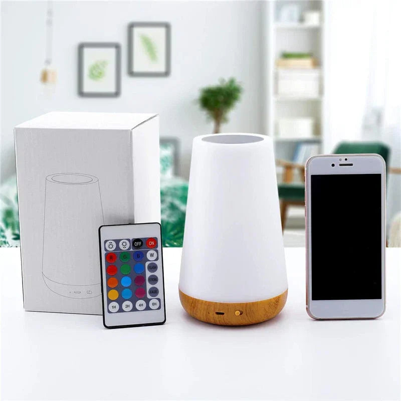 Touch-Sensor Bedside Night Light for Calm & Cozy Atmosphere