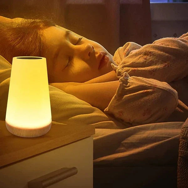 Touch-Sensor Bedside Night Light for Calm & Cozy Atmosphere