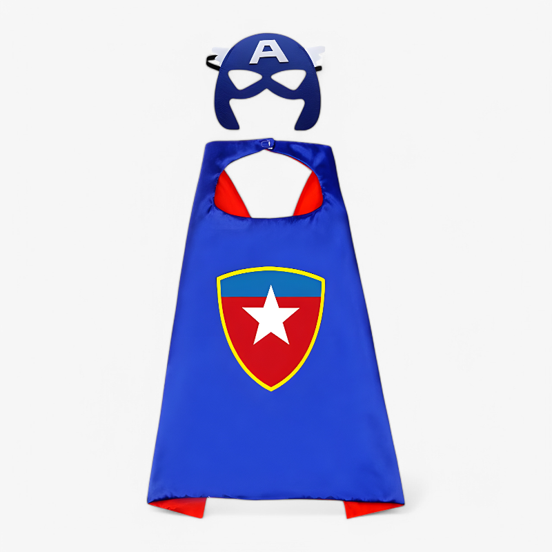 Kids Hero Dress Up Set Cape and Mask Costume